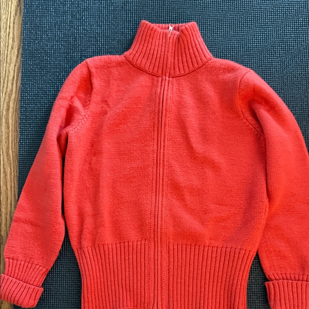 Elegant burnt orange alpaca Sweater